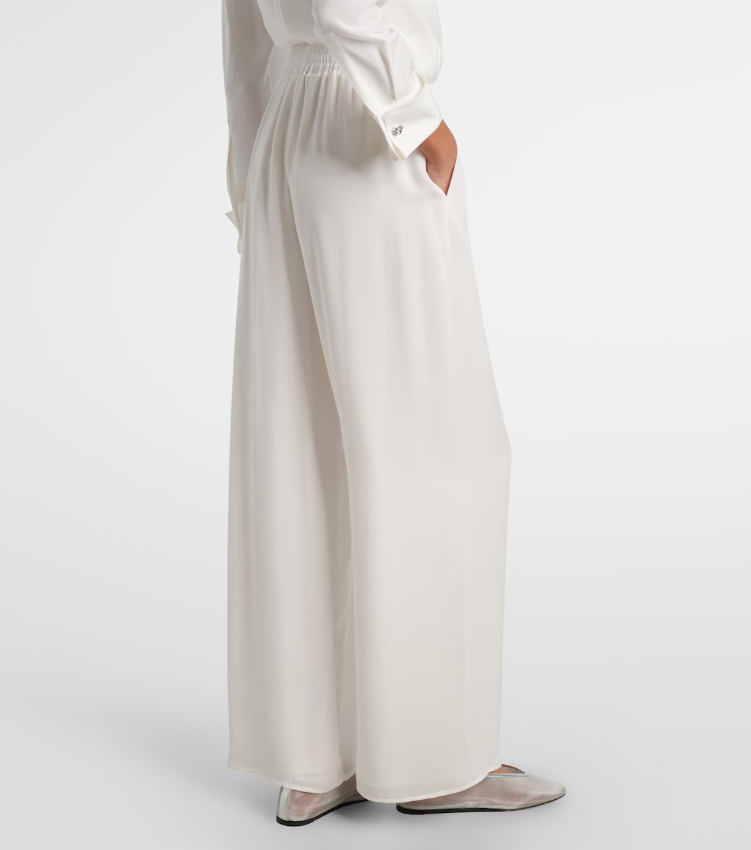 Gerade Mid-Rise-Hose aus Seide | Oscar de la Renta