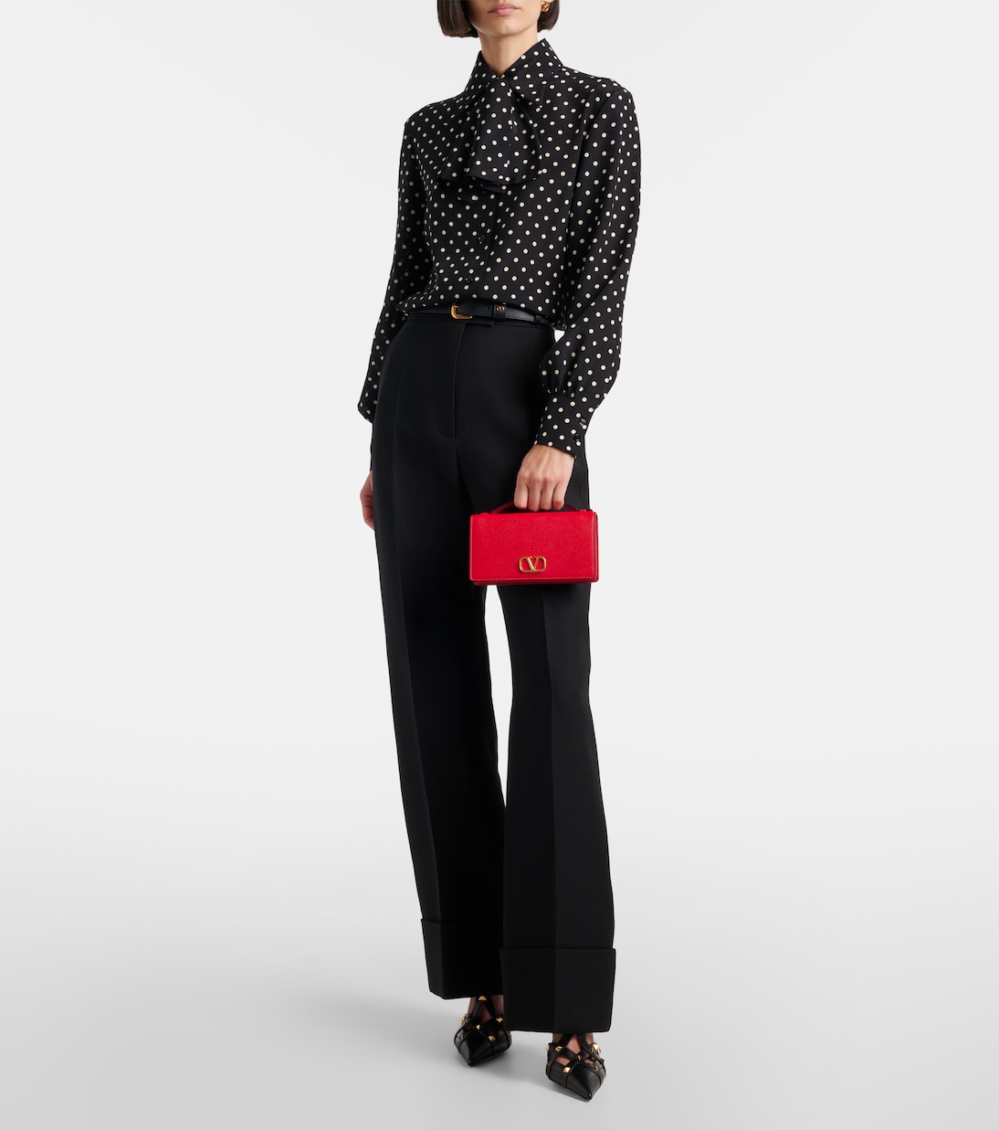 VLogo Mini leather wallet on chain | Valentino Garavani