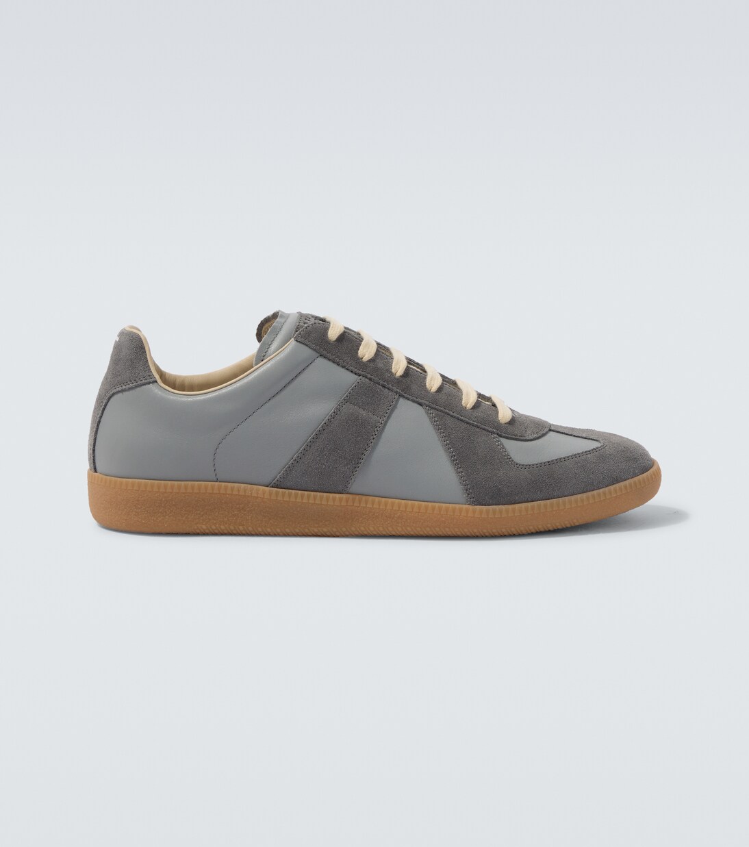 Replica leather-trimmed suede sneakers | Maison Margiela