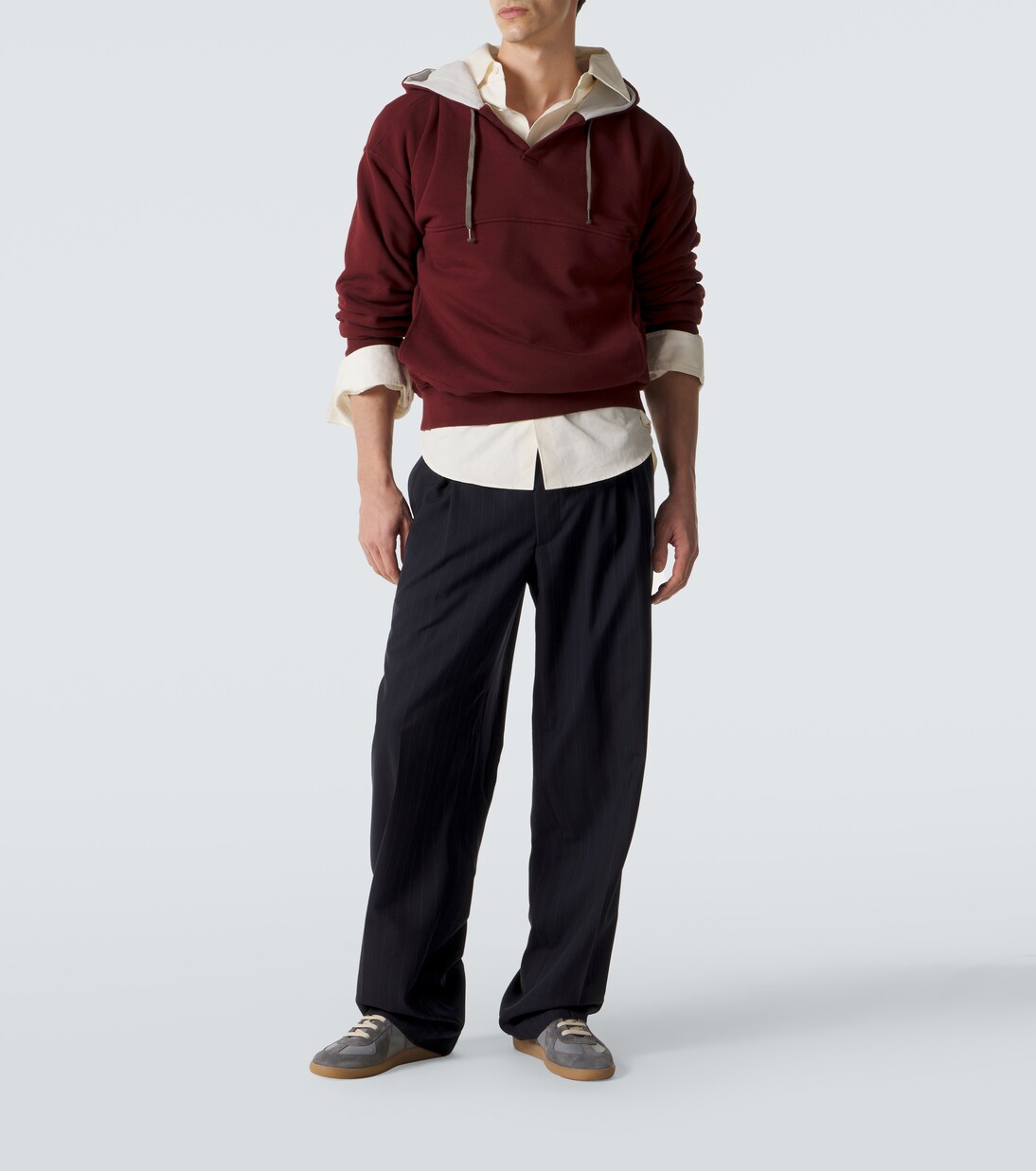 Replica leather-trimmed suede sneakers | Maison Margiela