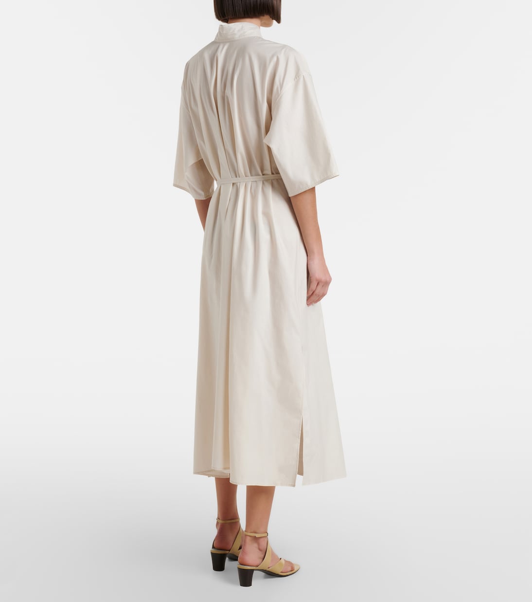Tie-neck cotton and silk shirt dress | Lemaire