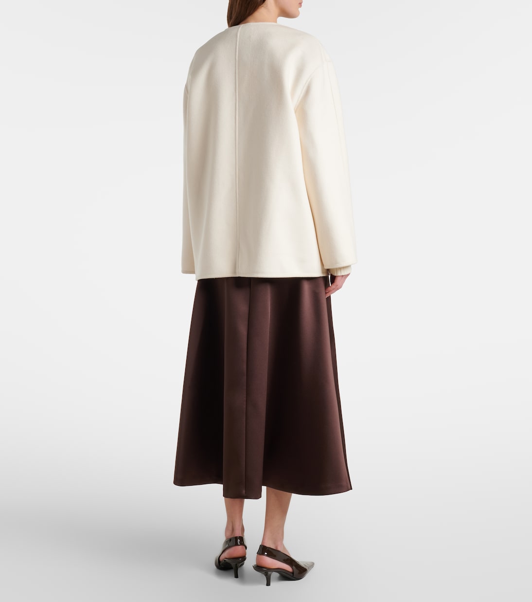 Satin midi skirt | Róhe