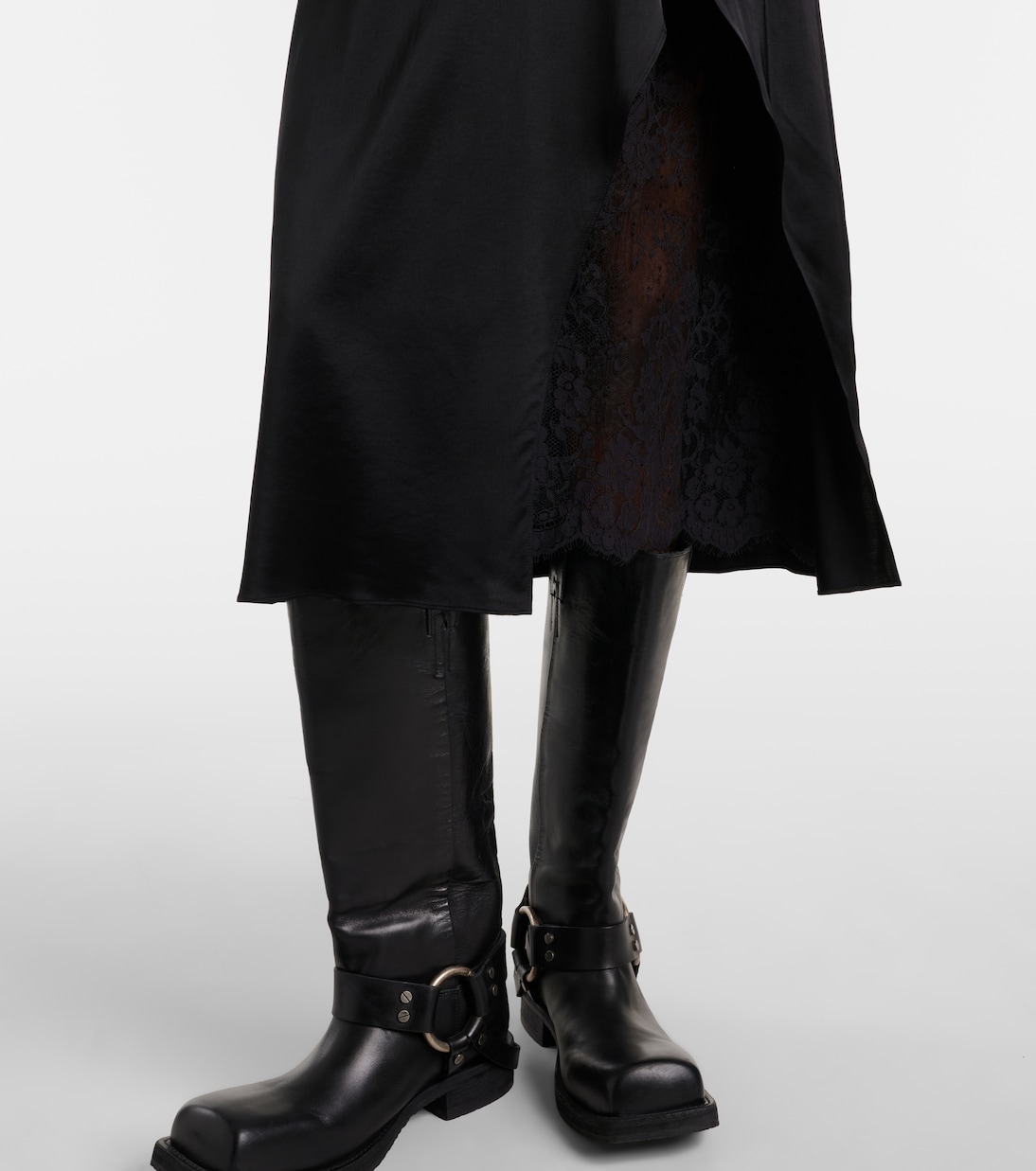 Abito sottoveste in raso con pizzo | Acne Studios