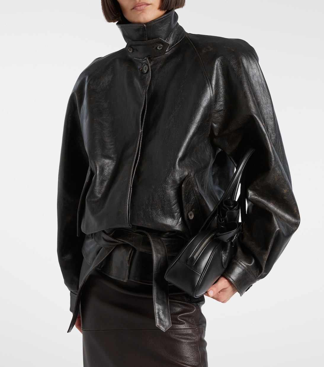 Belted leather jacket | Magda Butrym