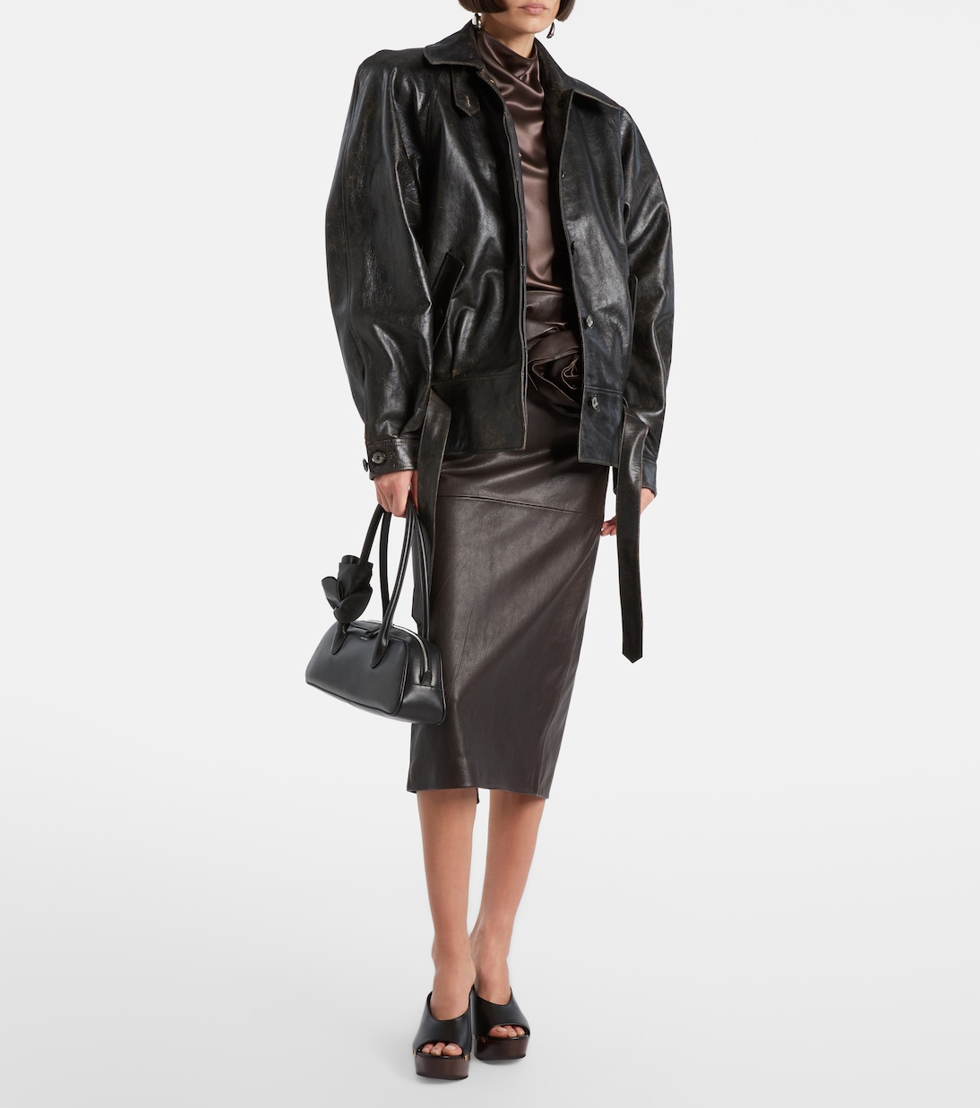 Belted leather jacket | Magda Butrym