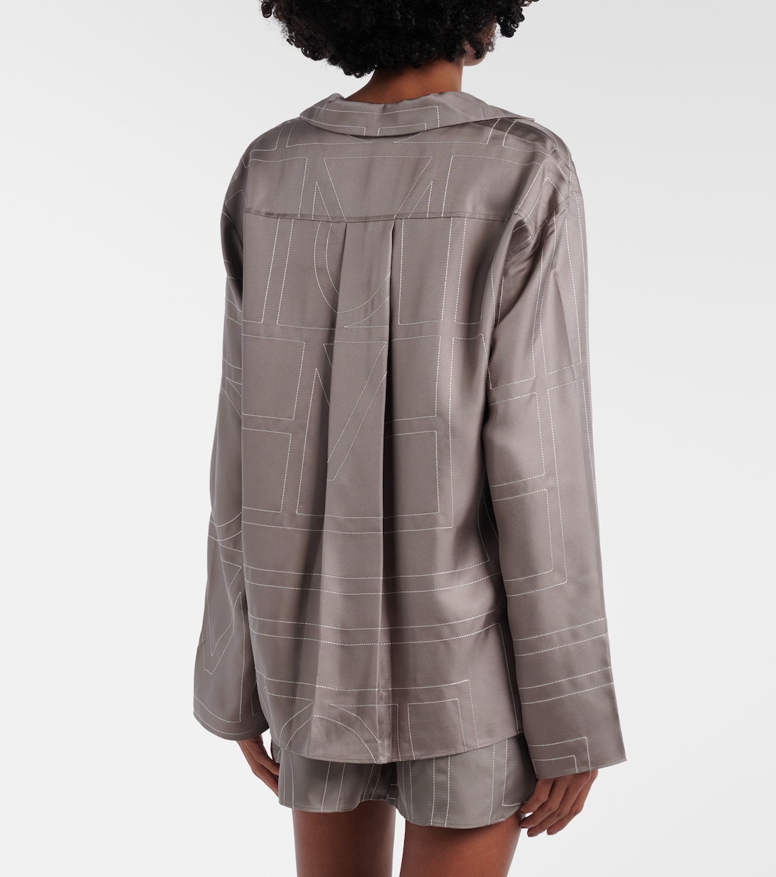 Logo silk twill pajama shirt | Toteme