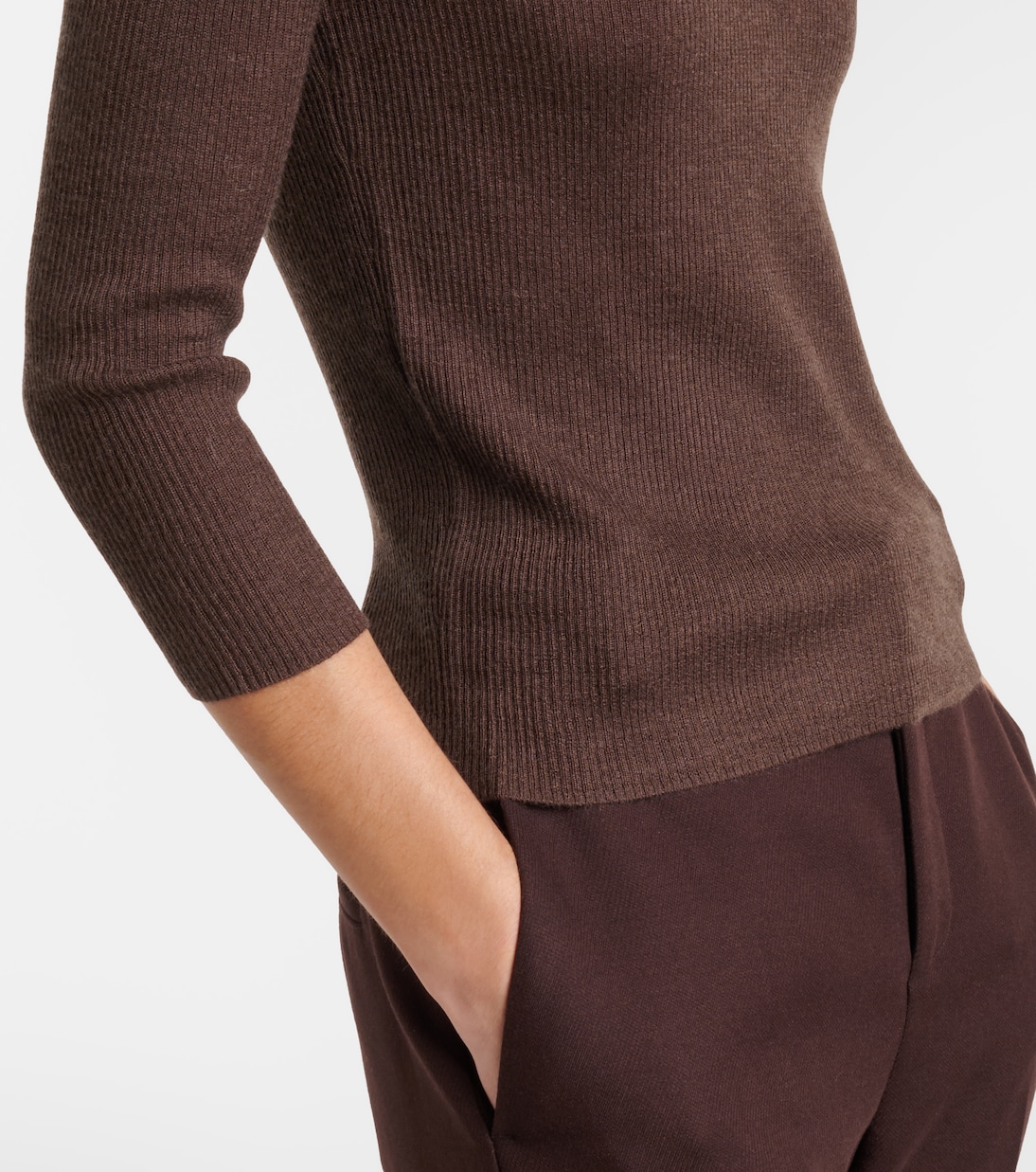 Ribbed-knit cashmere and silk sweater | Vince