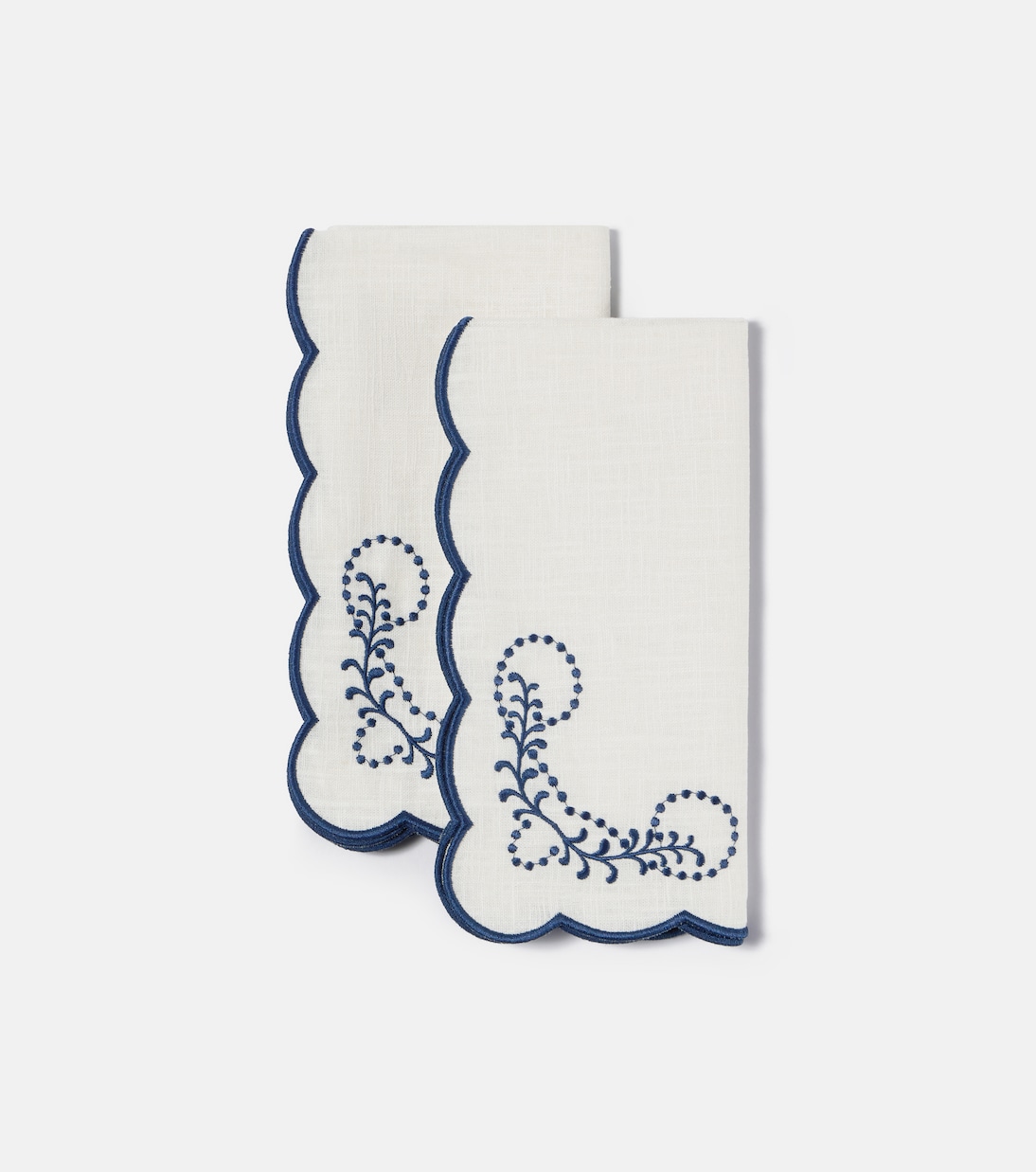 Set di 2 tovaglioli in lino con ricamo | Cabana
