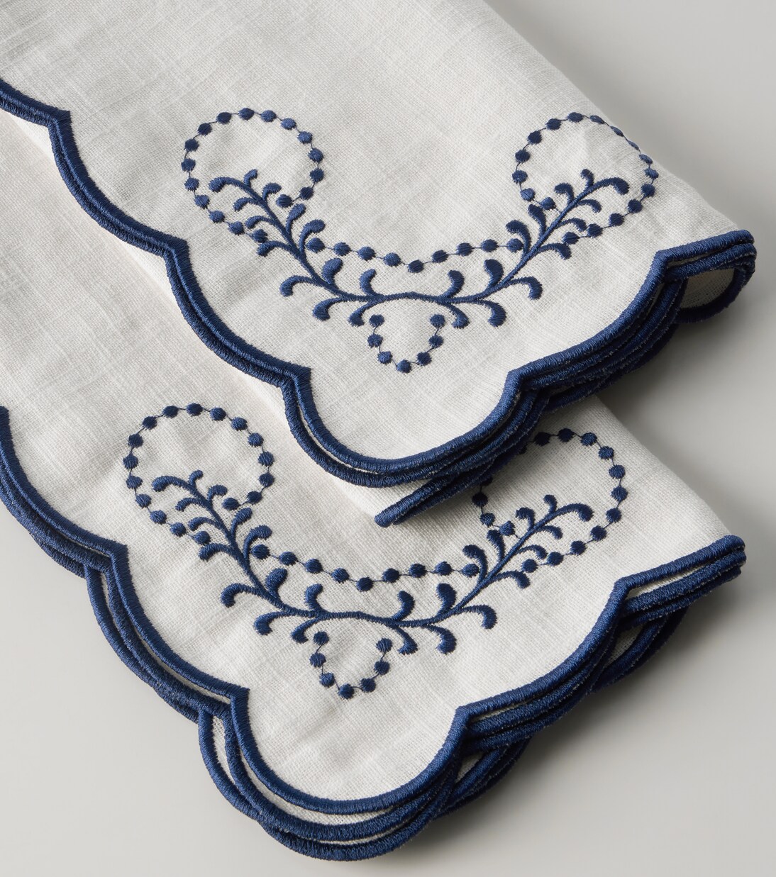 Set di 2 tovaglioli in lino con ricamo | Cabana