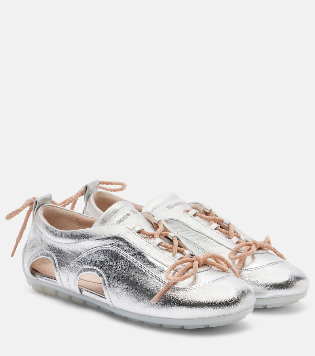 Cutout metallic leather sneakers | Simone Rocha