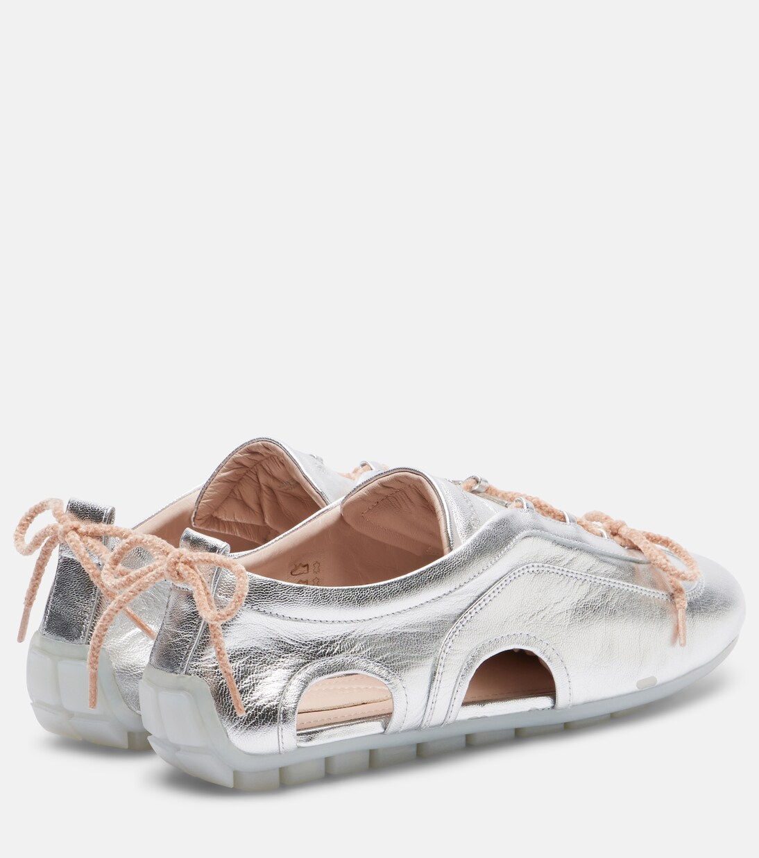 Cutout metallic leather sneakers | Simone Rocha