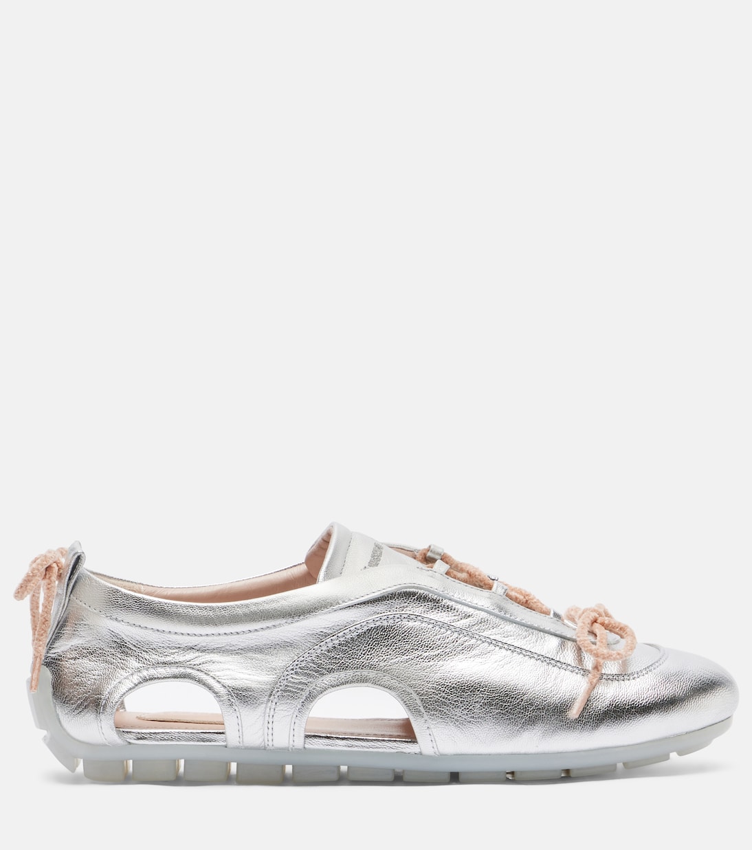 Cutout metallic leather sneakers | Simone Rocha