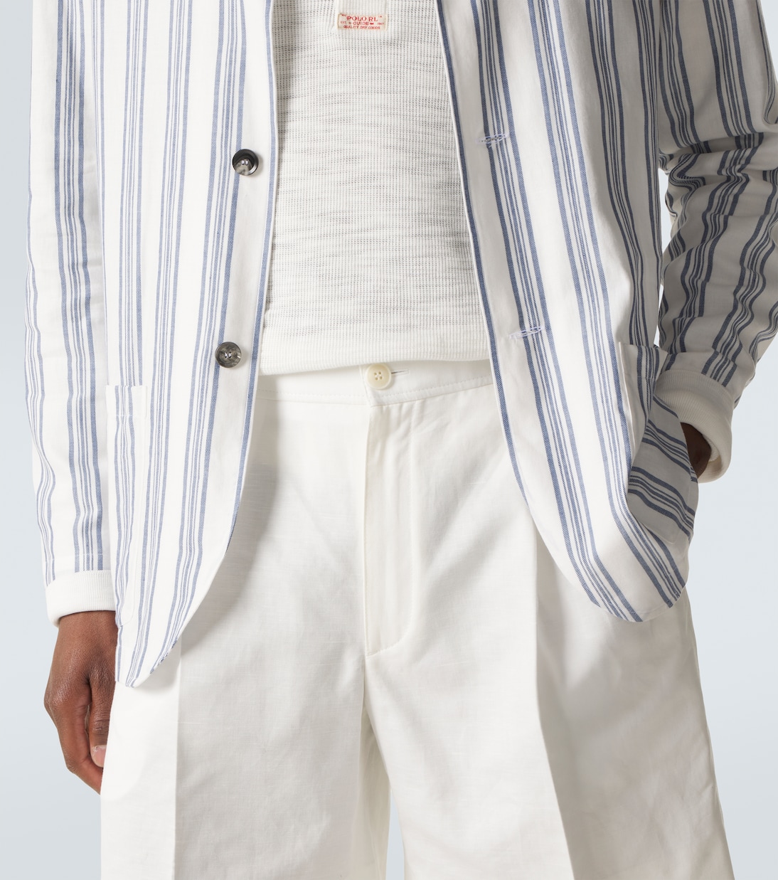Pleated linen and cotton shorts | Brioni