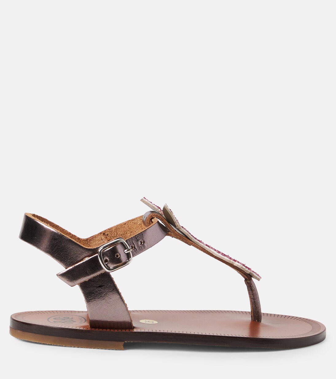 Glitter metallic leather sandals | PèPè