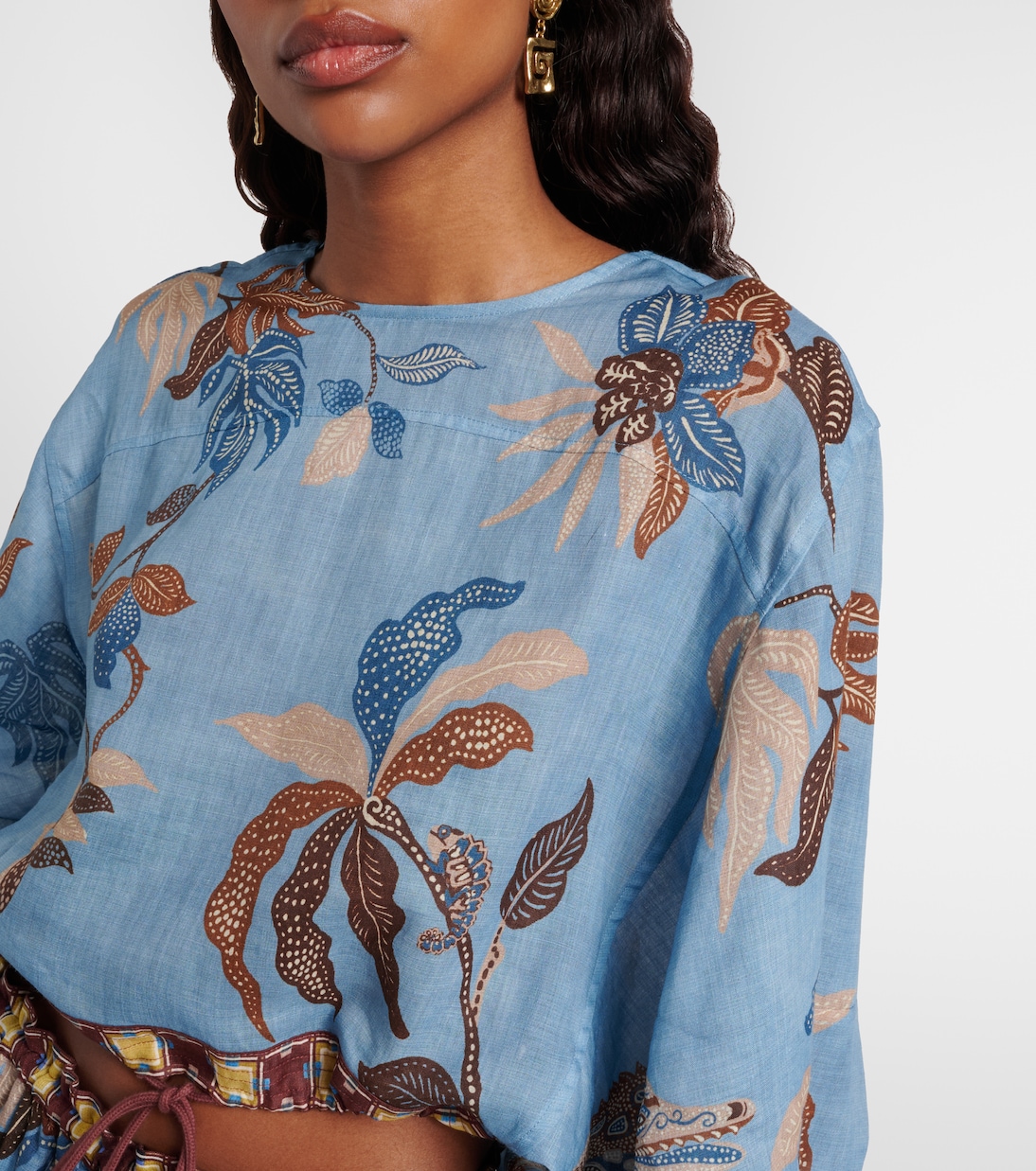 Georgie cropped printed top | Alémais