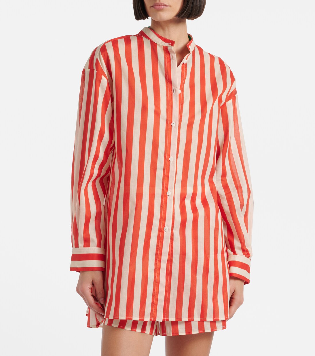 Camicia Duetto in voile di cotone a righe | Eres