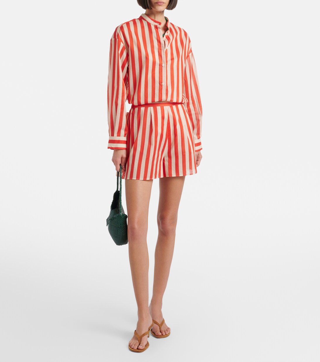 Camicia Duetto in voile di cotone a righe | Eres