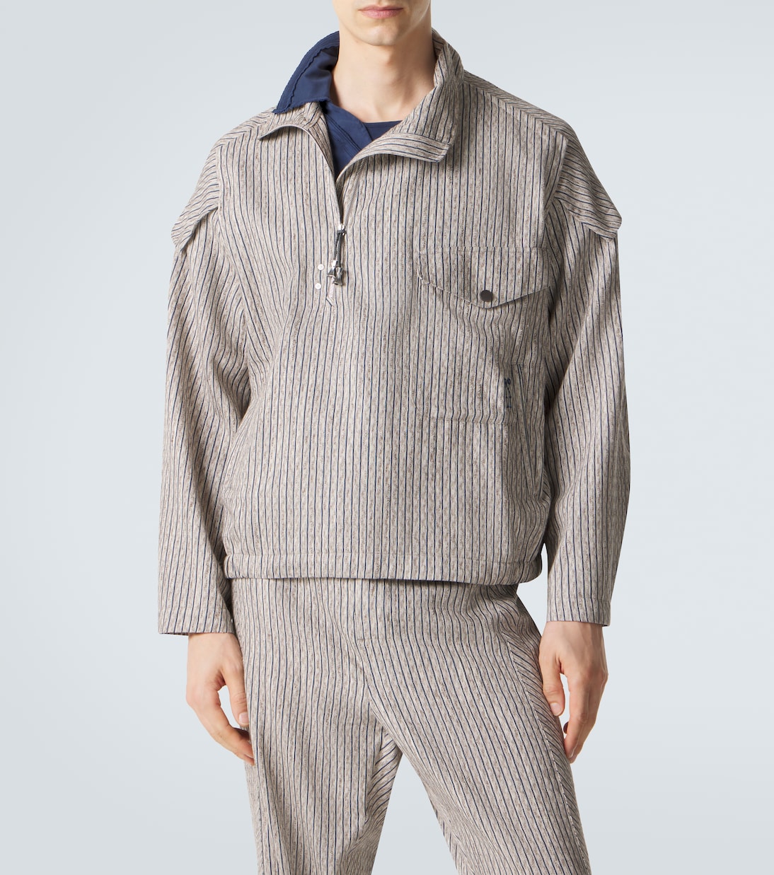 Farkas cotton and linen-blend jacket | Kiko Kostadinov
