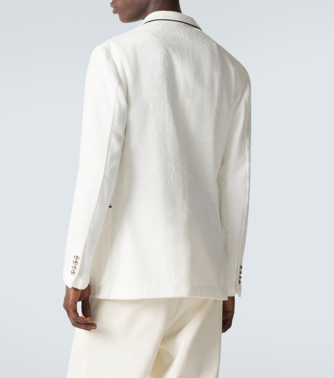 Blazer de rizo de algodón bordado | Ralph Lauren Purple Label