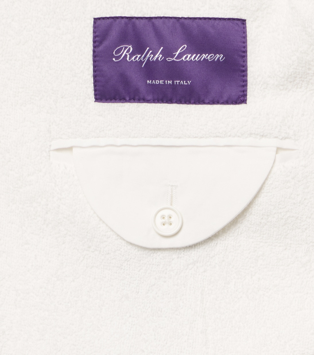 Blazer de rizo de algodón bordado | Ralph Lauren Purple Label