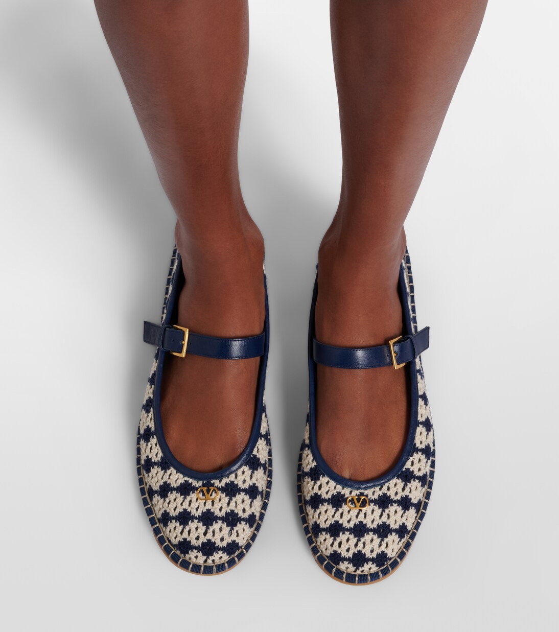 La Cruisette crochet Mary Jane flats | Valentino Garavani