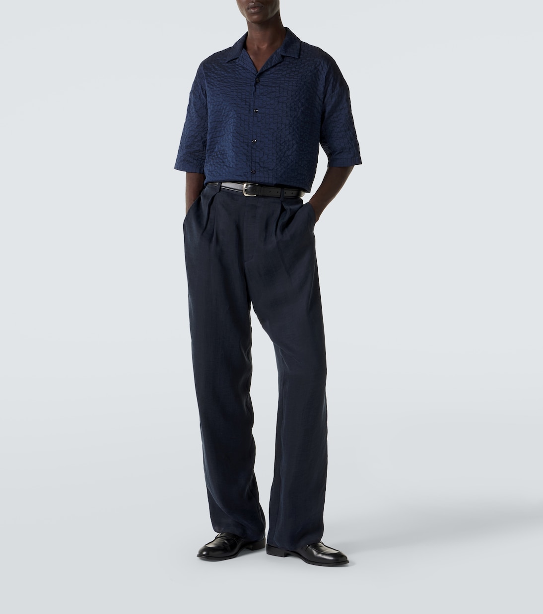 Seersucker bowling shirt | Giorgio Armani