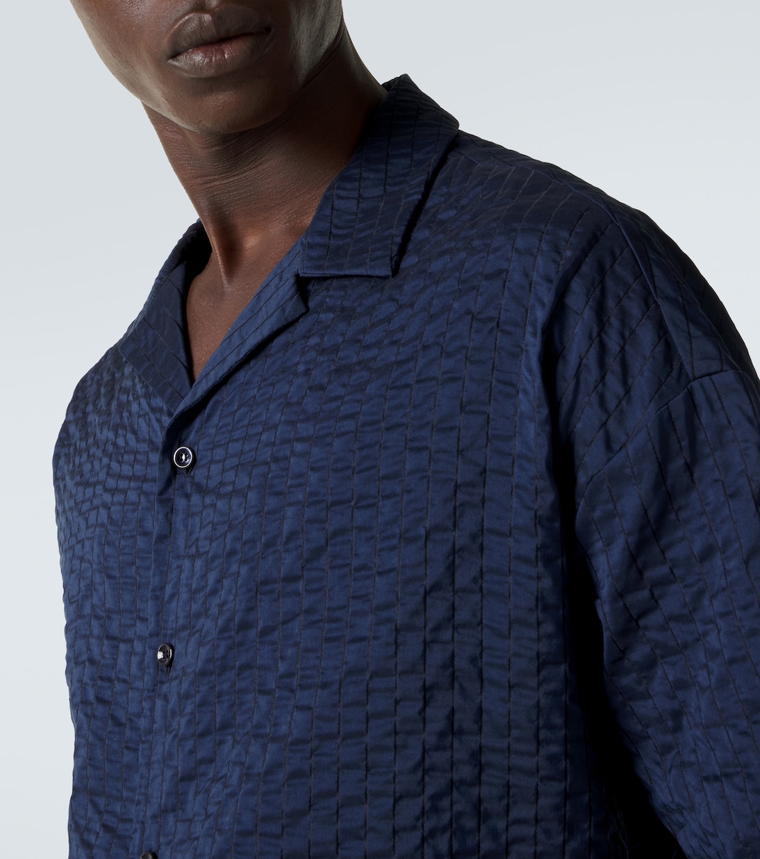 Seersucker bowling shirt | Giorgio Armani