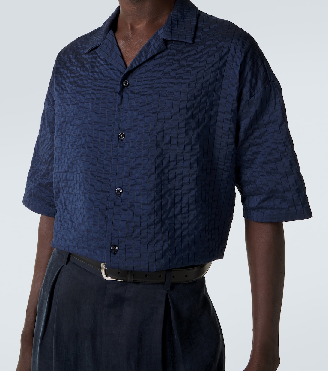 Seersucker bowling shirt | Giorgio Armani