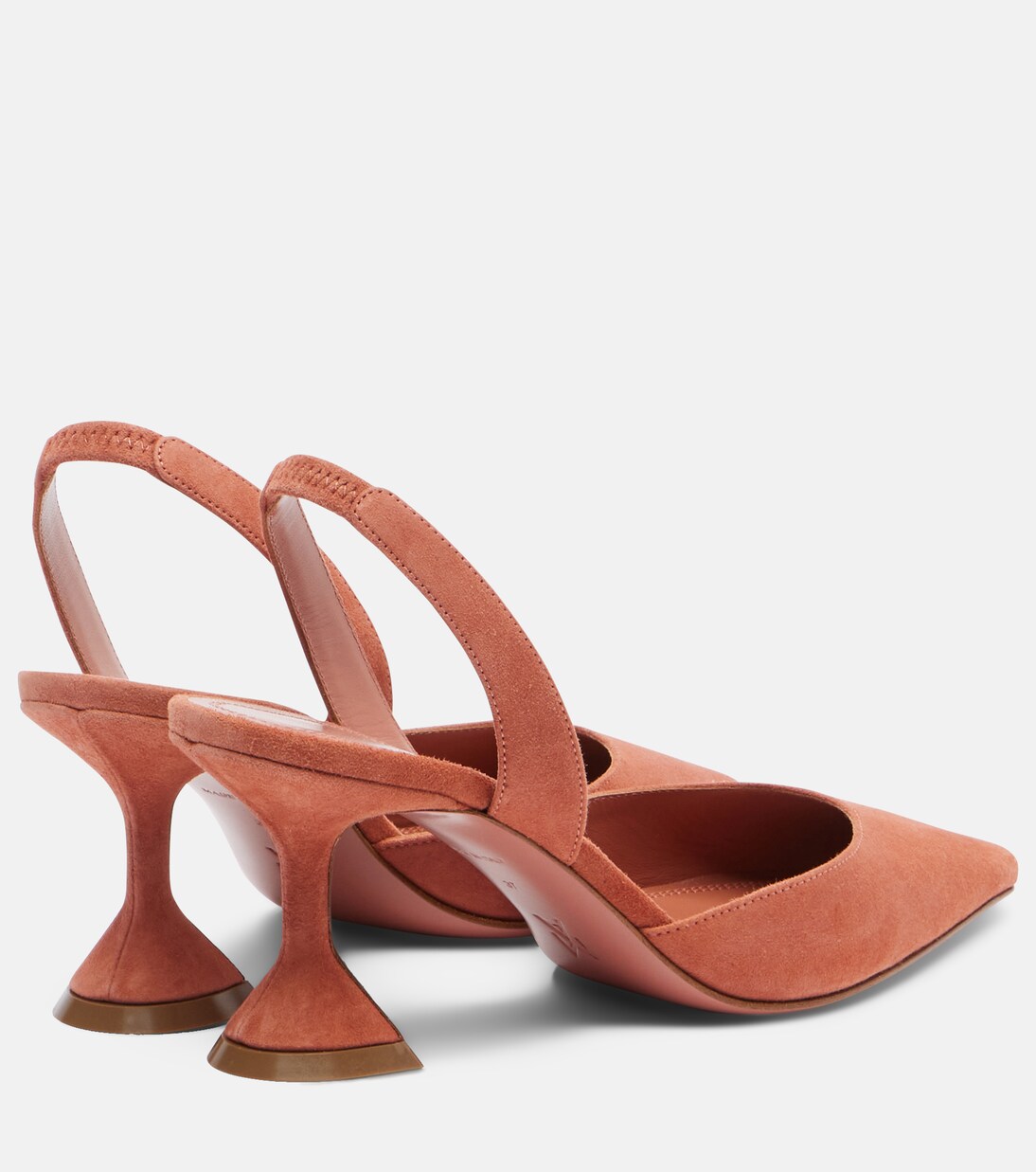 Slingback-Pumps Holli aus Veloursleder | Amina Muaddi