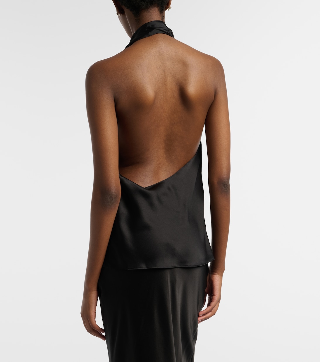 Halterneck silk satin top | The Sei