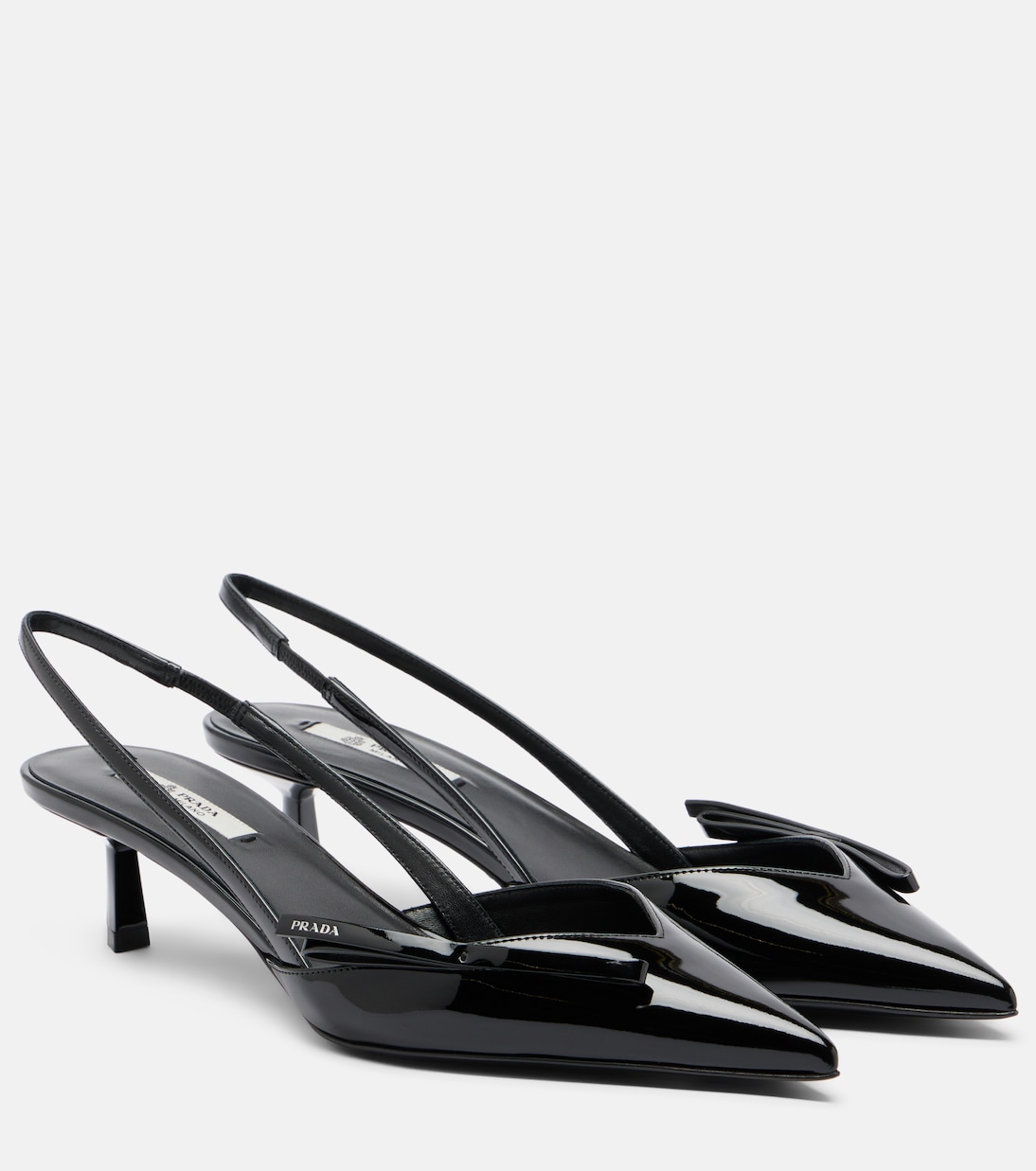 Slingback-Pumps aus Lackleder | Prada