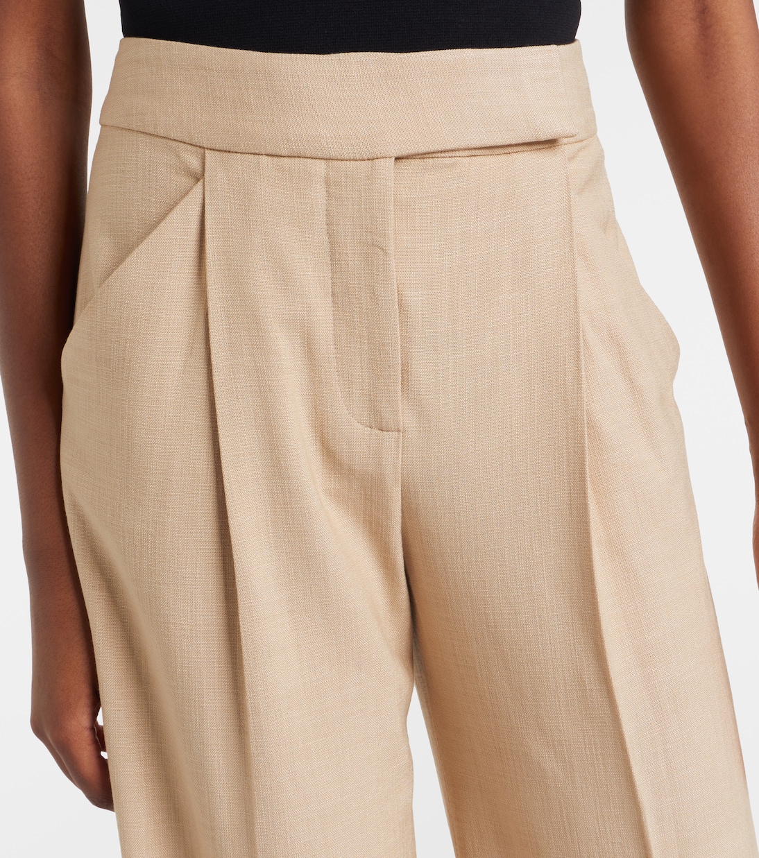 Pleated wide-leg pants | Veronica Beard