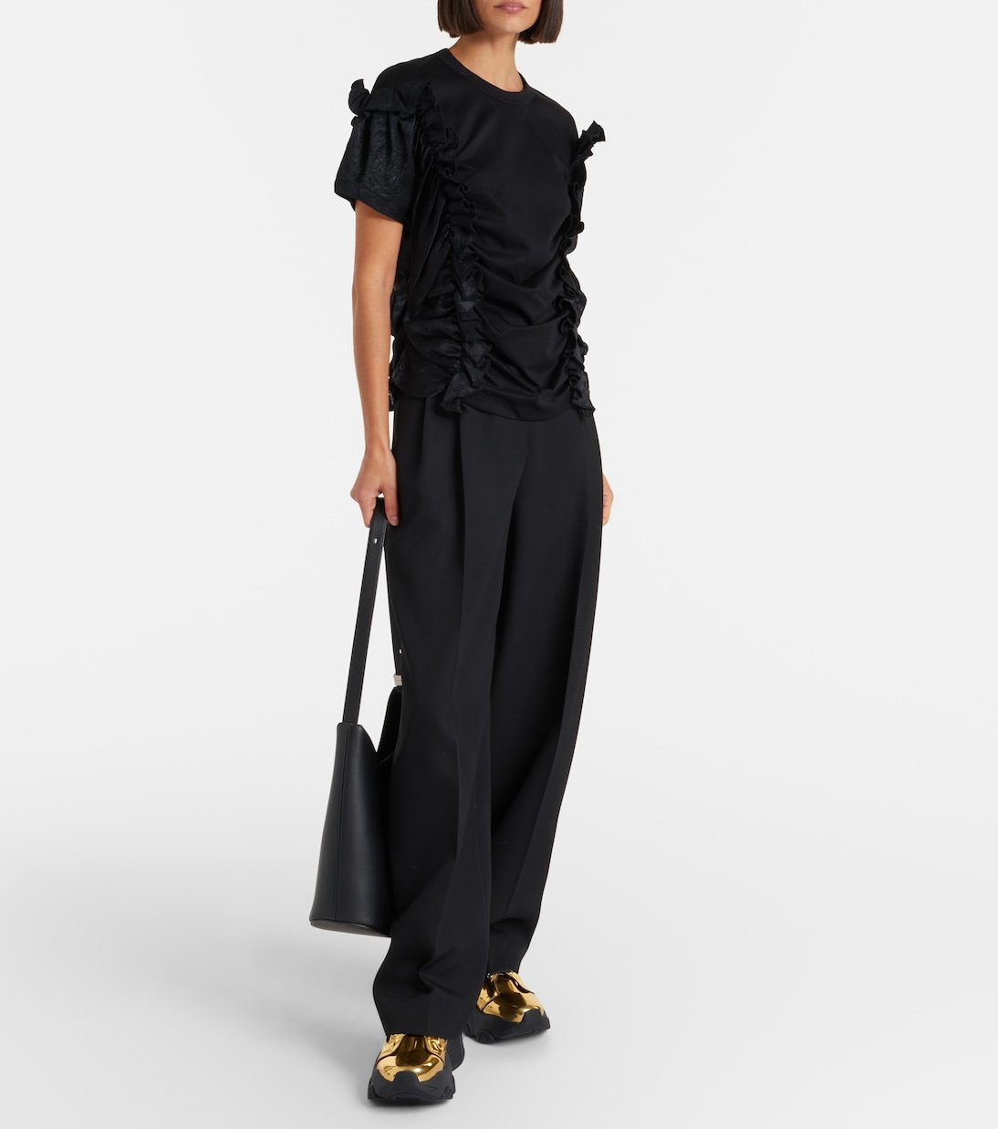 x Reebok metallic-effect cutout platform ankle boots | Noir Kei Ninomiya