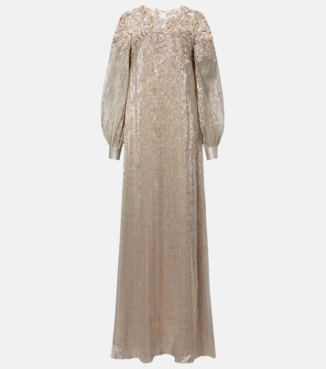 Verzierte Robe aus einem Seidengemisch | Oscar de la Renta