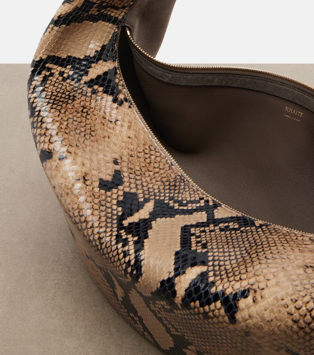 Olivia Medium snake-effect leather tote bag | Khaite