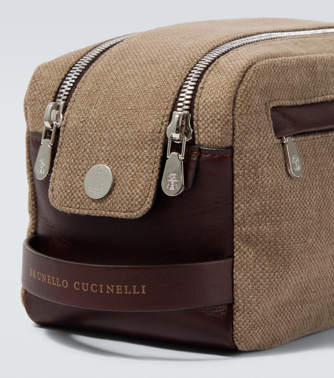 레더 트리밍 트래블 파우치 | Brunello Cucinelli