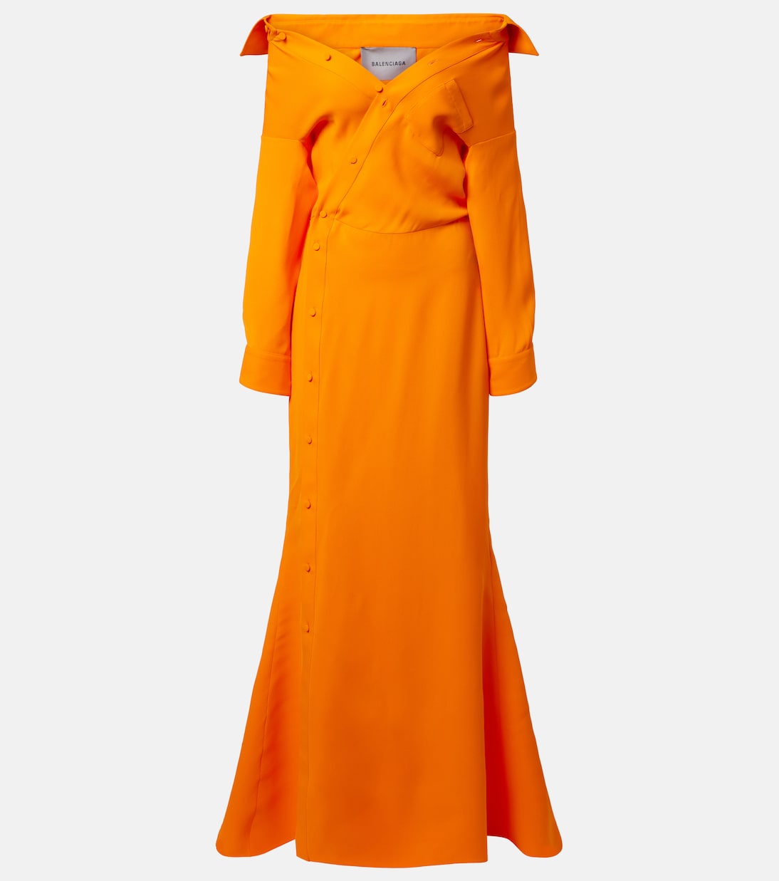 Off-shoulder silk gown | Balenciaga