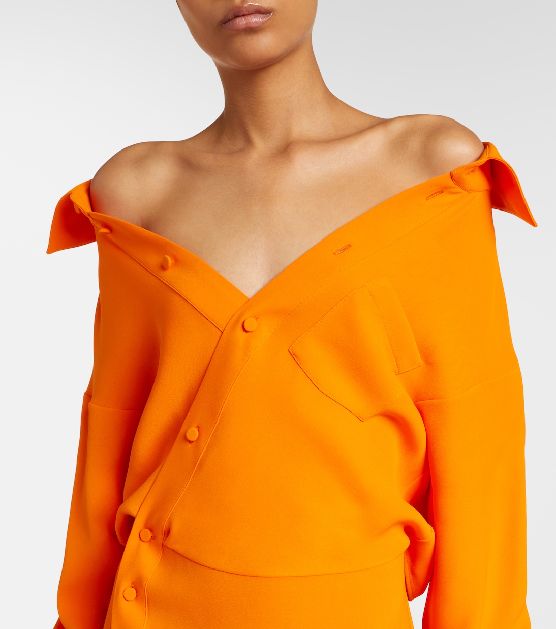 Off-shoulder silk gown | Balenciaga