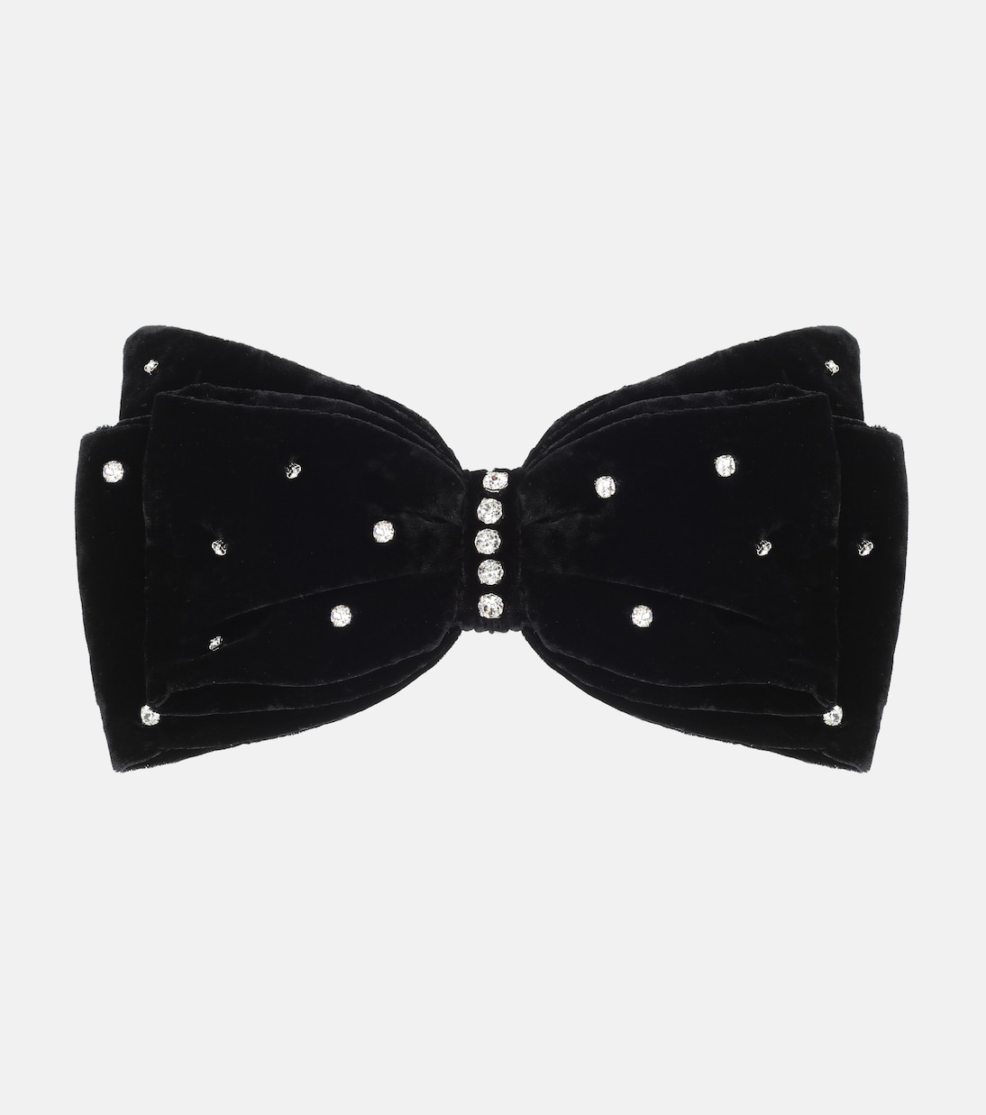 Embellished velvet bow barrette | Miu Miu