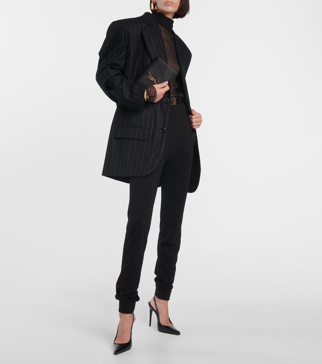 Uptown leather wallet on chain | Saint Laurent