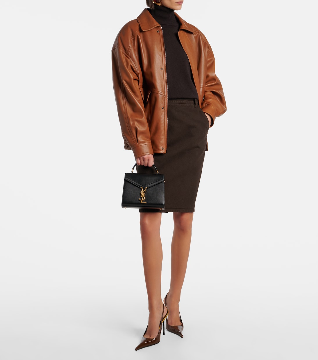 Cassandra Mini leather shoulder bag | Saint Laurent