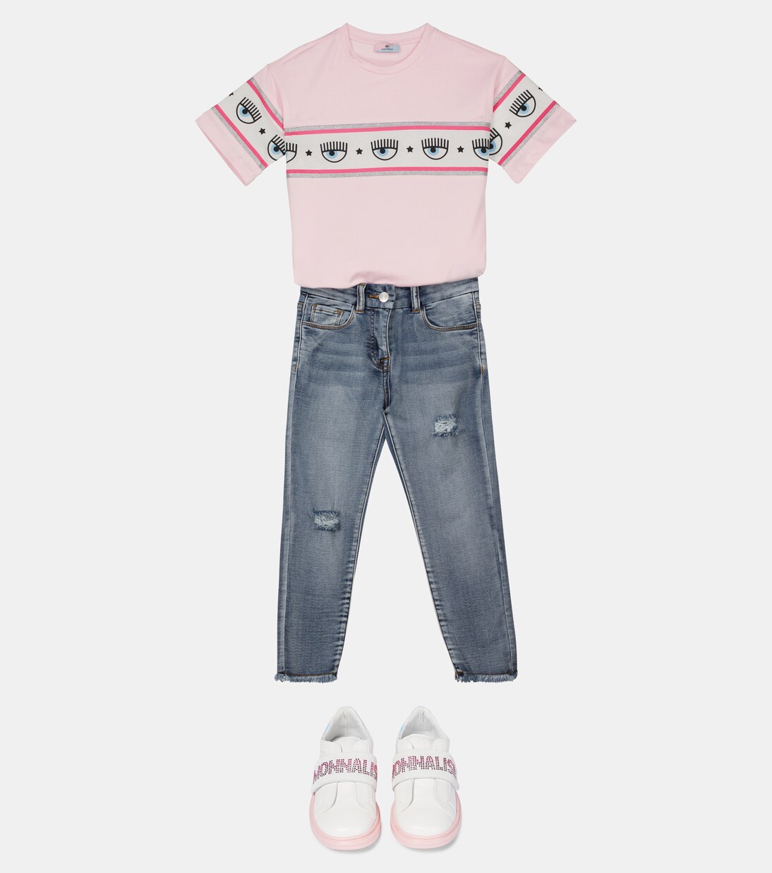 x Chiara Ferragni printed cotton T-shirt | Monnalisa