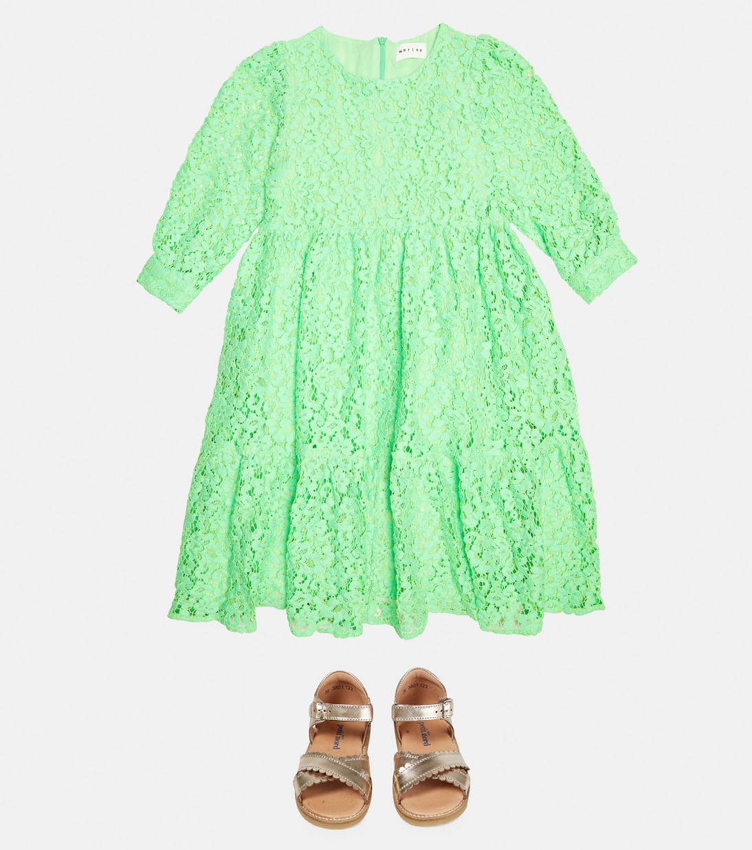 Robe Phoenix en coton mélangé et dentelle | Morley