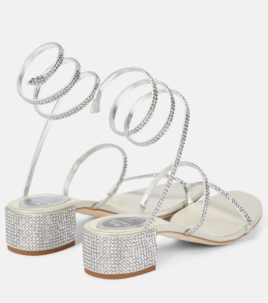 Sandalen Cleo 45 aus Satin mit Kristallen | Rene Caovilla