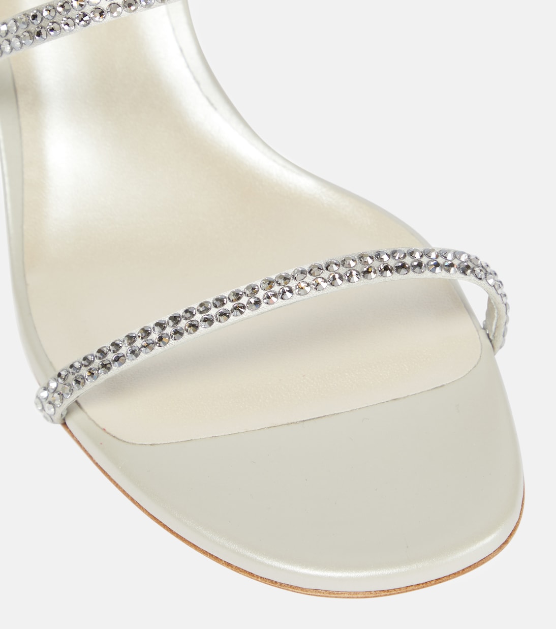 Sandalen Cleo 45 aus Satin mit Kristallen | Rene Caovilla