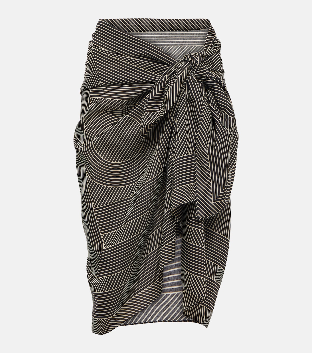 Pareo de algodón y seda con monograma | Toteme