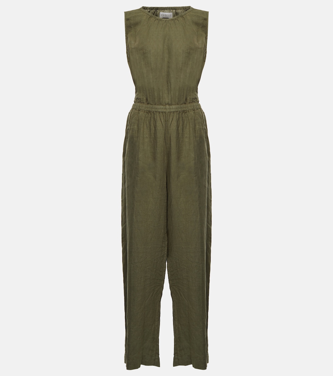 Vivi cutout linen jumpsuit | Velvet