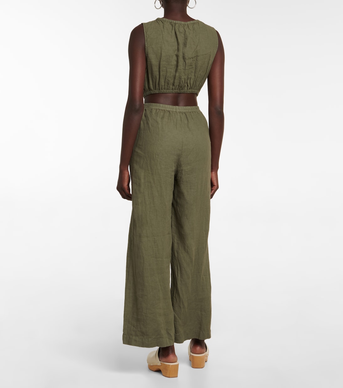 Vivi cutout linen jumpsuit | Velvet