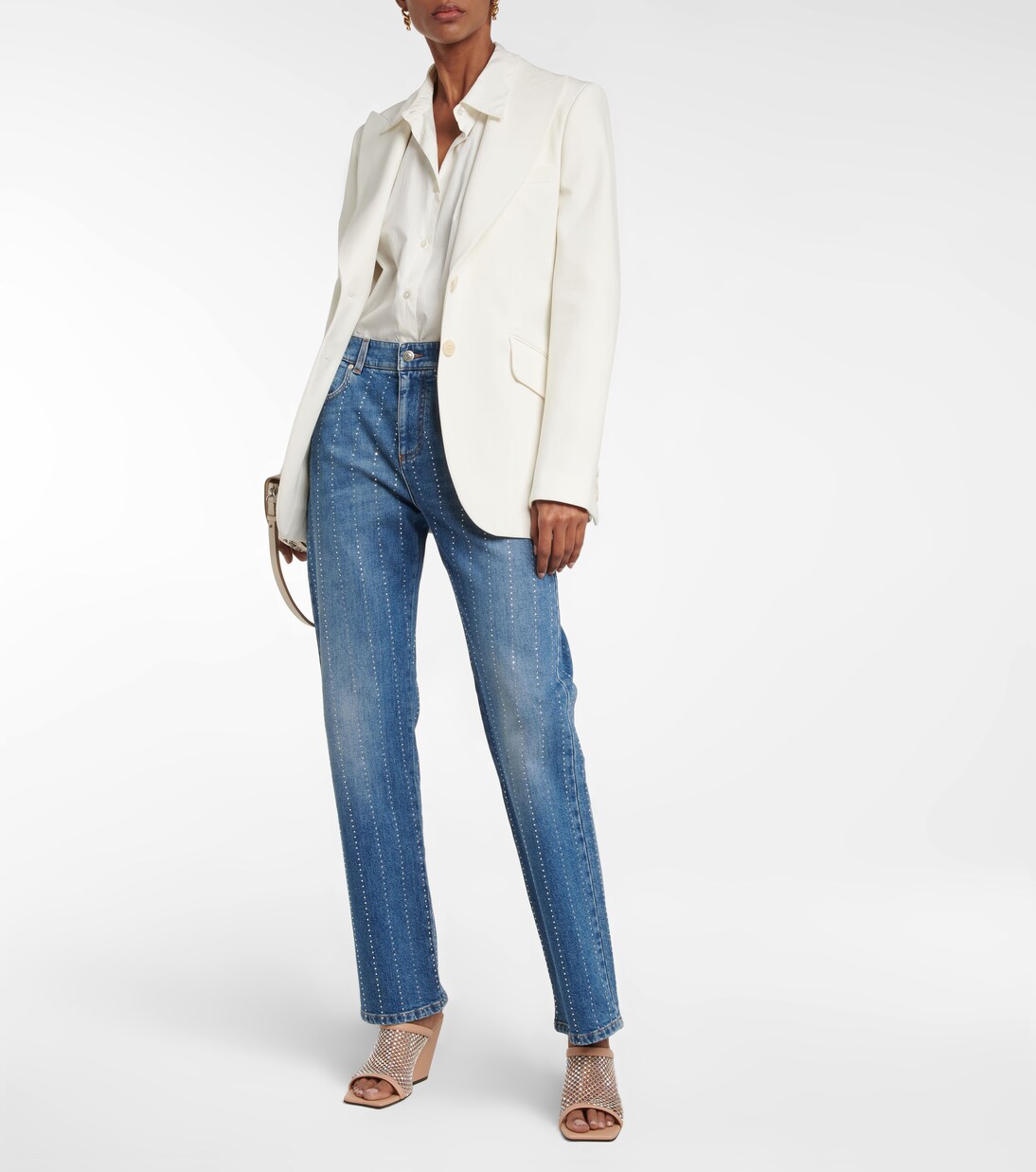 Embellished cropped jeans | Stella McCartney