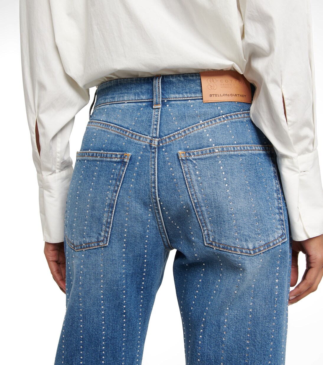 Embellished cropped jeans | Stella McCartney
